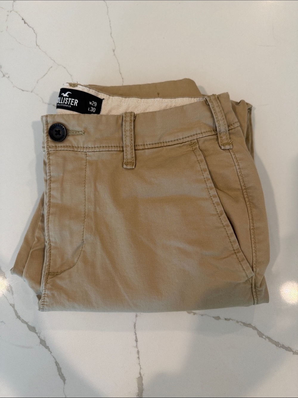 Hollister Men’s Khaki Skinny Chino 29 X 30 Pants